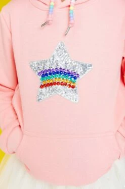 Sequin Star Candy Hoodie -Clothing Shop hoodie sequin star candy hoodie lola the boys 29500292366438