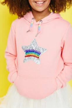 Sequin Star Candy Hoodie -Clothing Shop hoodie sequin star candy hoodie lola the boys 29500292431974