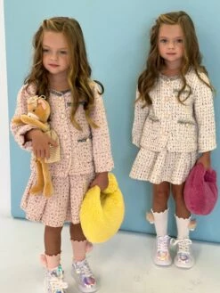 Ivy Tweed Plaid Set -Clothing Shop ivy tweed pink plaid set lola the boys 29256624439398