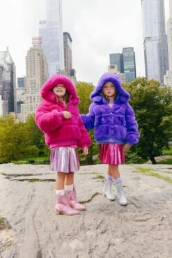 Purple Magic Faux Fur -Clothing Shop jacket purple magic faux fur lola the boys 29649608409190