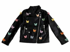 Clothing Shop -Clothing Shop jackets bombers 3d butterfly vegan moto jacket lola the boys 28974093664358