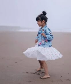 All About The Patch Crop Denim Jacket -Clothing Shop jackets bombers all about the patch crop denim jacket lola the boys 28323618619494