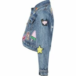 All About The Patch Crop Denim Jacket -Clothing Shop jackets bombers all about the patch crop denim jacket lola the boys 29618296946790