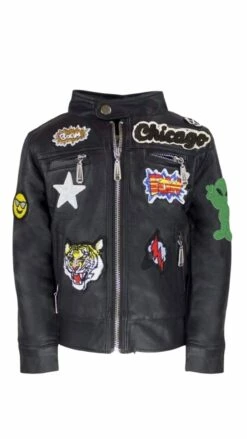 Boys All About The Patch Vegan Leather Jacket -Clothing Shop jackets bombers boys all about the patch vegan leather jacket lola the boys 28682949460070