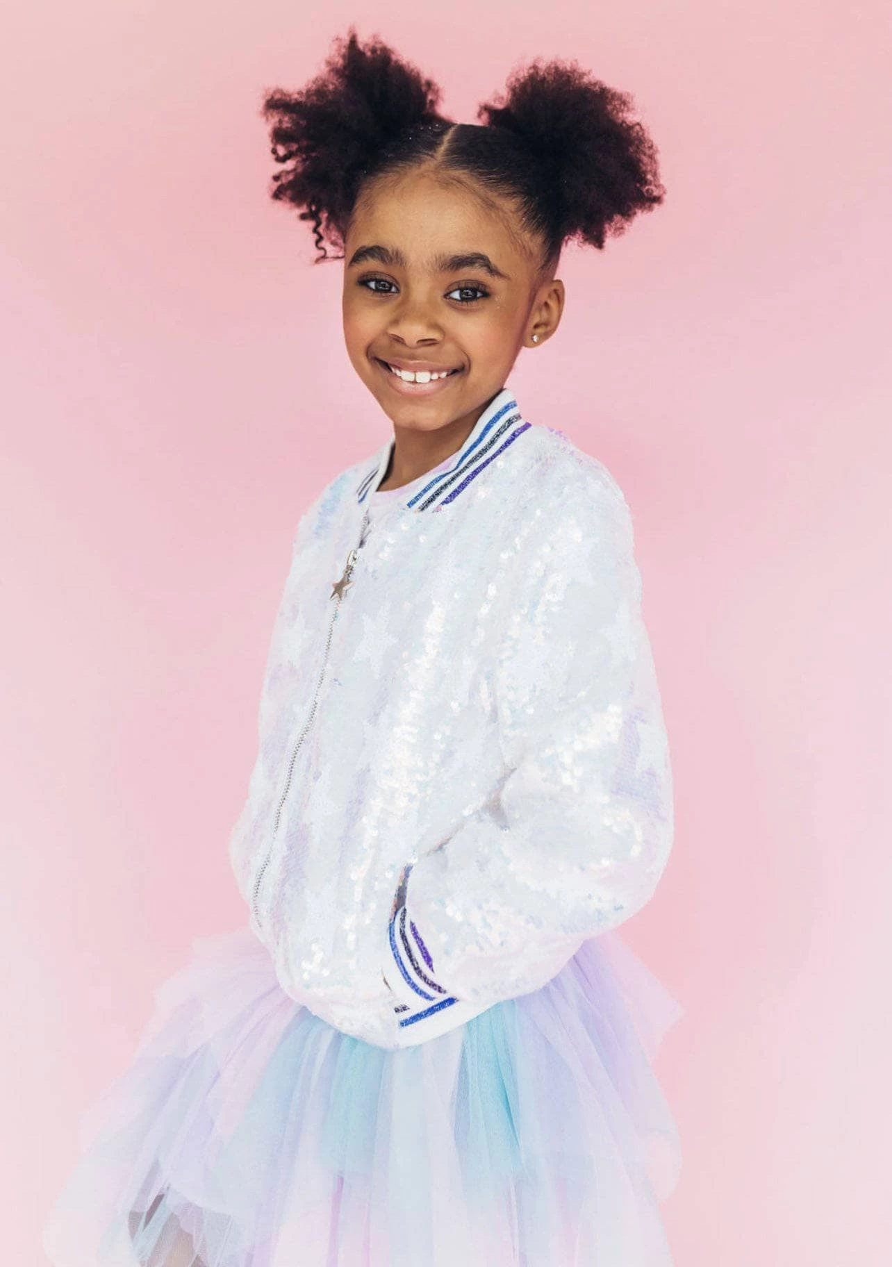 Iridescent Star Sequin Bomber 6 Iridescent Star Sequin Bomber - Image 6