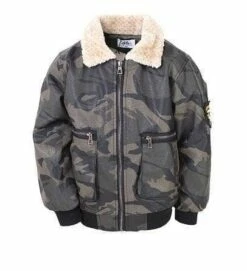 Camo Leather Moto Jacket -Clothing Shop jackets bombers camo leather moto jacket lola the boys 28324641603686