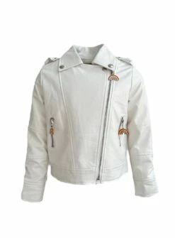 Crystal Rainbow Rain Leather Jacket 7 Crystal Rainbow Rain Leather Jacket -Clothing Shop jackets bombers crystal rainbow rain leather jacket lola the boys 29629608001638