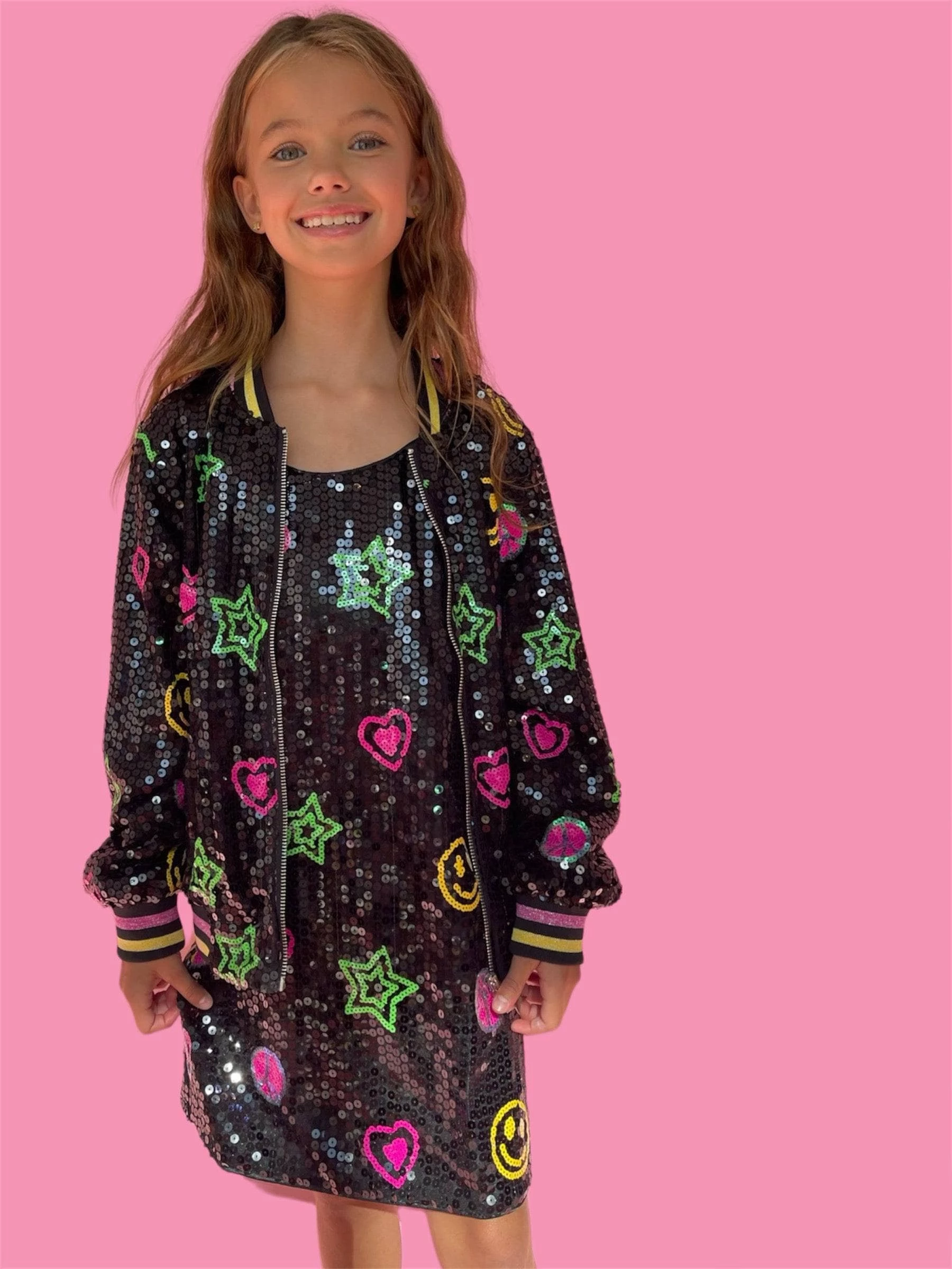 Peace And Love Sequin Bomber 8 Peace And Love Sequin Bomber - Image 8