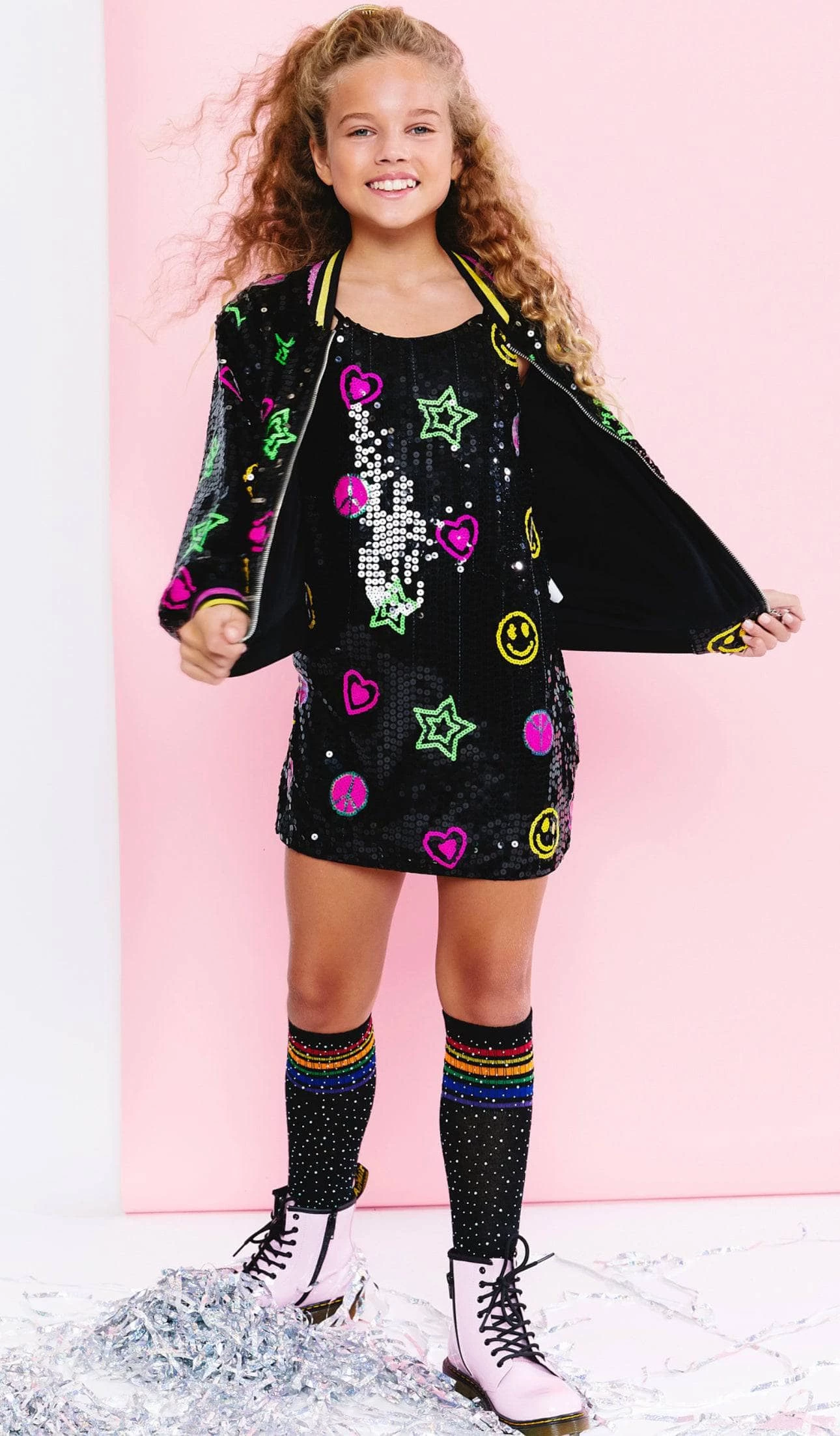 Peace And Love Sequin Bomber 3 Peace And Love Sequin Bomber - Image 3