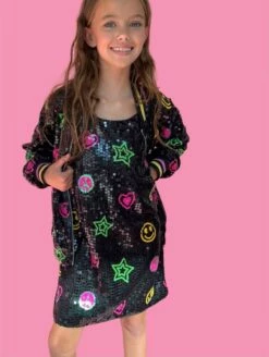 Peace And Love Sequin Bomber 17 Peace And Love Sequin Bomber -Clothing Shop jackets bombers peace and love sequin bomber pre order ships 10 29 lola the boys 29227875958886