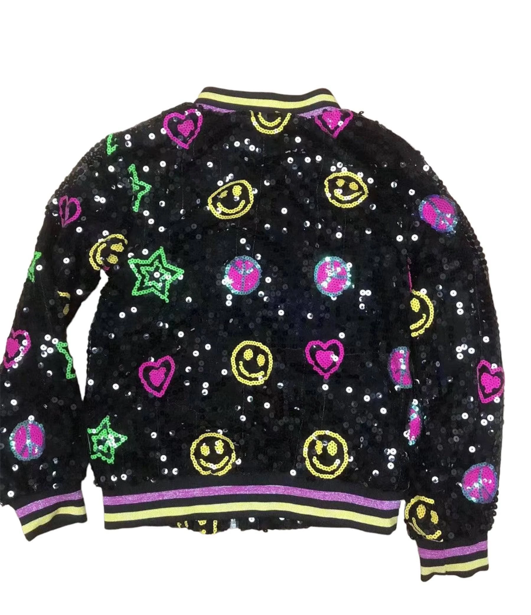 Peace And Love Sequin Bomber 5 Peace And Love Sequin Bomber - Image 5