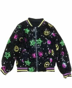 Peace And Love Sequin Bomber 15 Peace And Love Sequin Bomber -Clothing Shop jackets bombers peace and love sequin bomber pre order ships 10 29 lola the boys 29227880022118