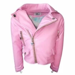 Pink Pearl Vegan Leather Jacket 11 Pink Pearl Vegan Leather Jacket -Clothing Shop jackets bombers pink pearl vegan leather jacket lola the boys 27959048011878
