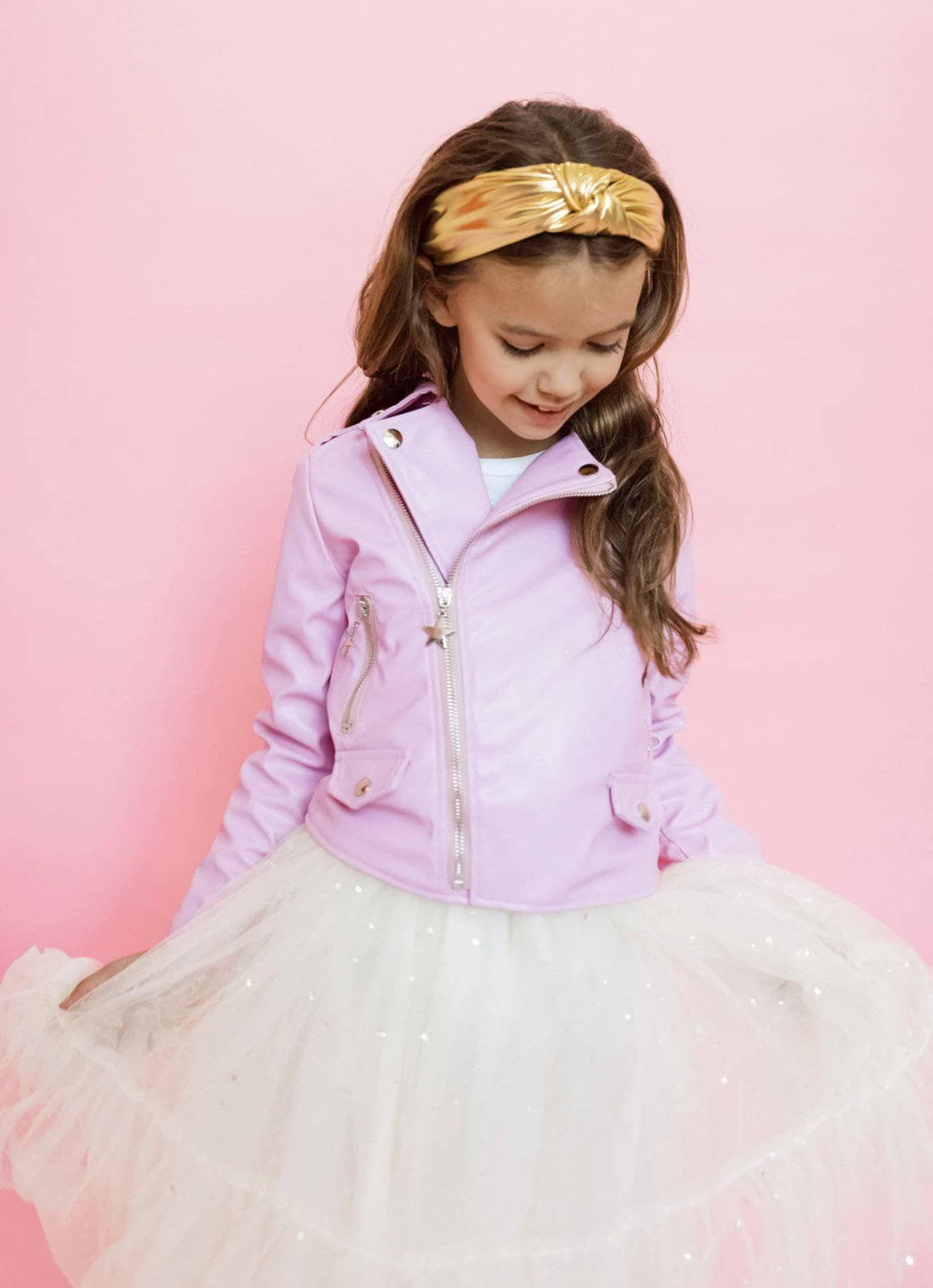 Pink Pearl Vegan Leather Jacket 3 Pink Pearl Vegan Leather Jacket - Image 3