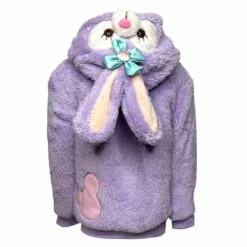 Plush Purple Bunny Jacket -Clothing Shop jackets bombers plush purple bunny jacket lola the boys 28580557684838