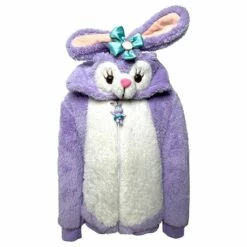 Plush Purple Bunny Jacket -Clothing Shop jackets bombers plush purple bunny jacket lola the boys 28580558110822