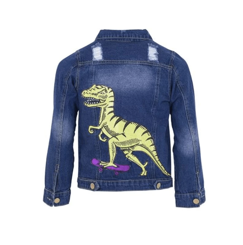 Rad Dinosaur Denim Jacket 2 Rad Dinosaur Denim Jacket - Image 2