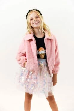 Rainbow Faux Fur Coat -Clothing Shop jackets bombers rainbow faux fur coat lola the boys 28325896683622
