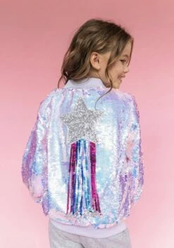 Shooting Star Sequin Bomber