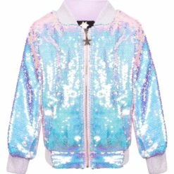 Shooting Star Sequin Bomber -Clothing Shop jackets bombers shooting star sequin bomber lola the boys 29618806489190