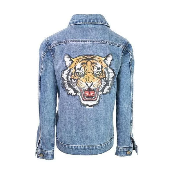 Tiger Art Denim Jacket 4 Tiger Art Denim Jacket - Image 4