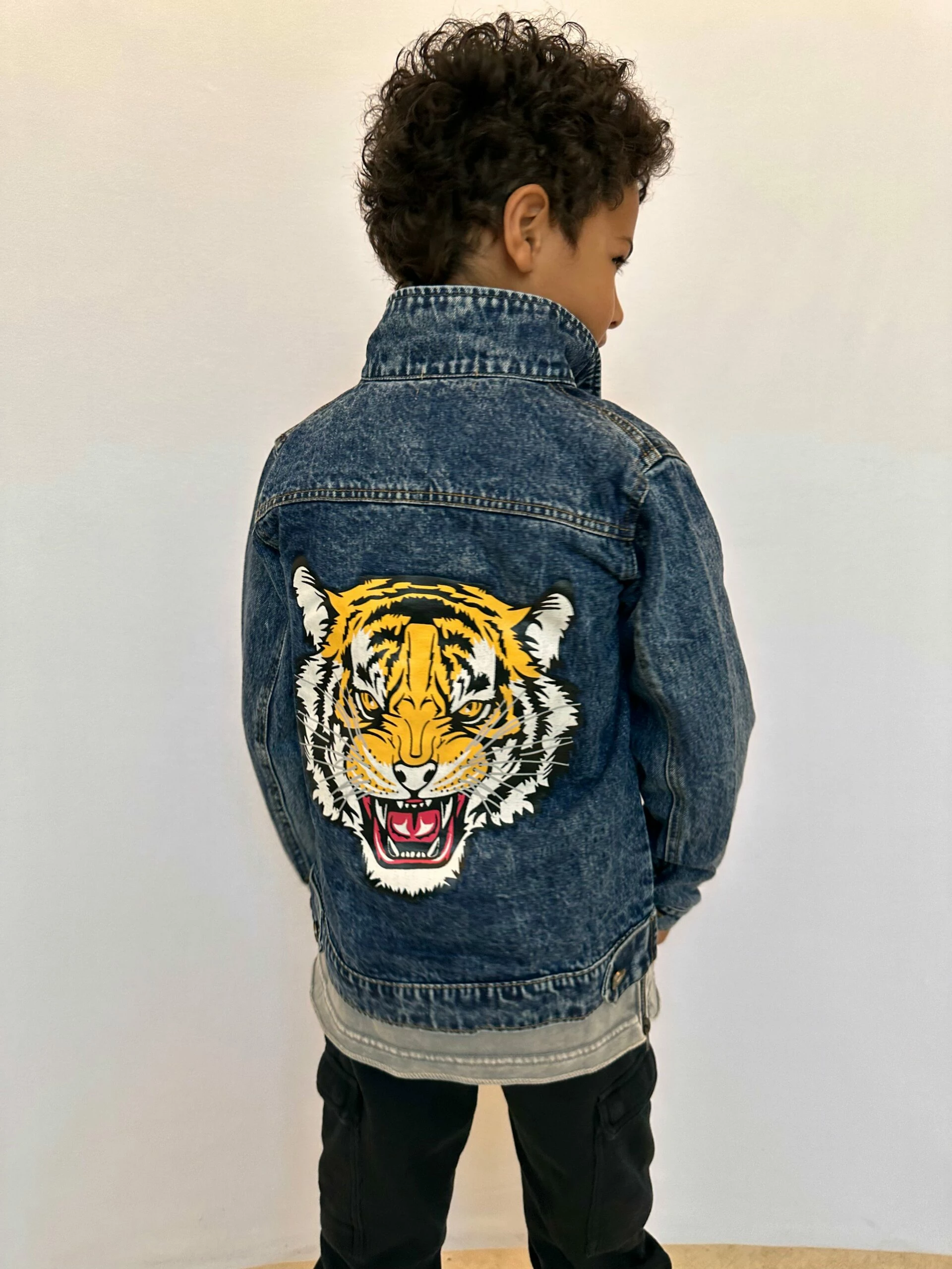Tiger Art Denim Jacket 5 Tiger Art Denim Jacket - Image 5