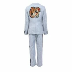 Light Gray Tiger Suit Set -Clothing Shop jackets bombers tiger suit lola the boys 15480323178598