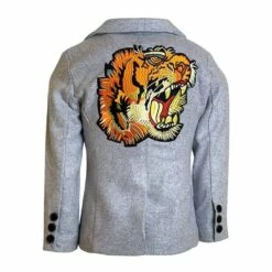 Light Gray Tiger Suit Set -Clothing Shop jackets bombers tiger suit lola the boys 28313466273894