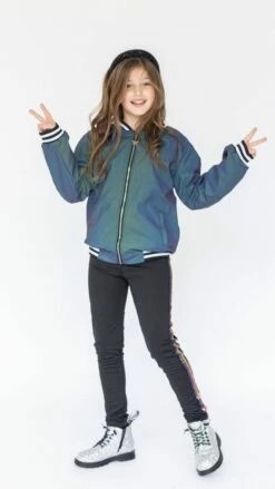 Women's Hologram Reflective Bomber -Clothing Shop jackets bombers women s hologram reflective bomber lola the boys 28311442128998