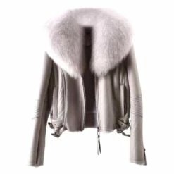 Women's Leather Sheerling With Faux Fur (Pre Order) -Clothing Shop jackets bombers women s leather sheerling with fox fur preorder lola the boys 12529493180464