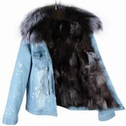 Women’s Ombre Fur Denim Jacket 25 Women’s Ombre Fur Denim Jacket -Clothing Shop jackets bombers women s navy ombre fur denim jacket lola the boys 28794633977958