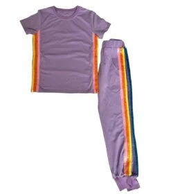 Lavender Rainbow Sequin Jogger Set 16 Lavender Rainbow Sequin Jogger Set -Clothing Shop lavender rainbow sequin jogger set lola the boys 28992890503270