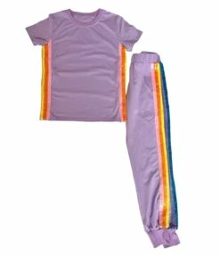 Lavender Rainbow Sequin Jogger Set 15 Lavender Rainbow Sequin Jogger Set -Clothing Shop lavender rainbow sequin jogger set lola the boys 28992890568806