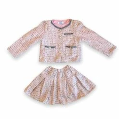 Ivy Tweed Plaid Set -Clothing Shop light pink plaid set lola the boys 29238153052262