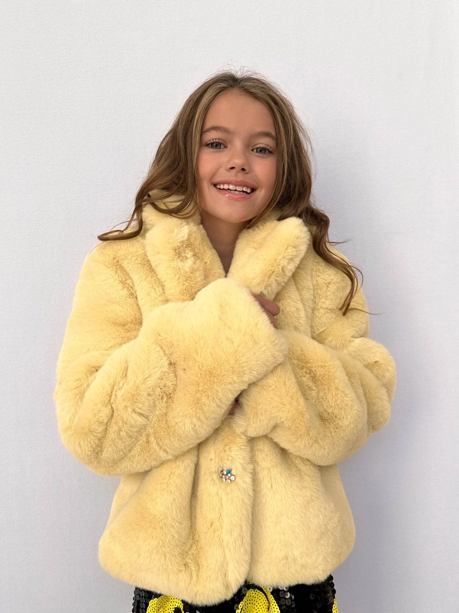 Little Miss Sunshine Faux Fur Jacket 5 Little Miss Sunshine Faux Fur Jacket - Image 5