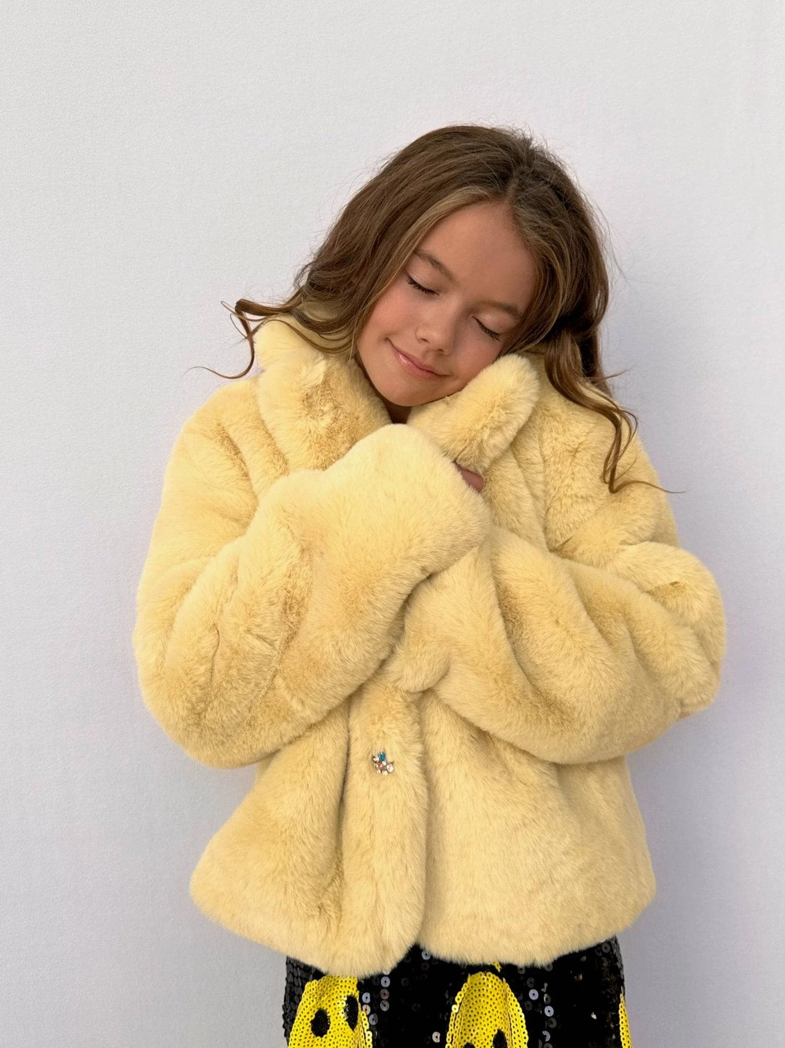Little Miss Sunshine Faux Fur Jacket 6 Little Miss Sunshine Faux Fur Jacket - Image 6