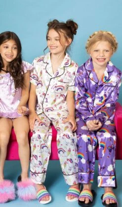 Magical Unicorn Ice Cream Silk Set With Pants 8 Magical Unicorn Ice Cream Silk Set With Pants -Clothing Shop magical unicorn ice cream silk set lola the boys 28974250885222