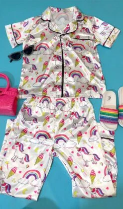 Magical Unicorn Ice Cream Silk Set With Pants 9 Magical Unicorn Ice Cream Silk Set With Pants -Clothing Shop magical unicorn ice cream silk set lola the boys 28974255112294