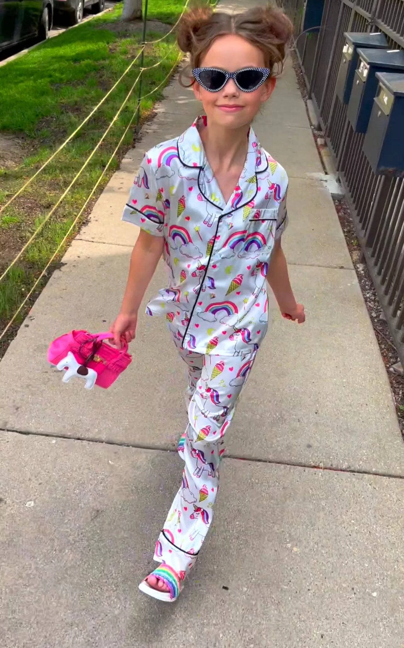 Magical Unicorn Ice Cream Silk Set With Pants 1 Magical Unicorn Ice Cream Silk Set With Pants