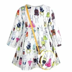 Fashionista Bunny Dress -Clothing Shop midi fashionista bunny dress lola the boys 28300699533414