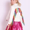 Crystal Rainbow Rain Leather Jacket
