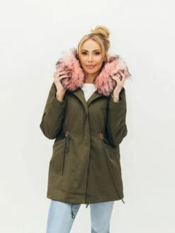 Women's Muted Green Faux Fur Parka -Clothing Shop parkas furs women s muted green faux fur parka lola the boys 29499066450022