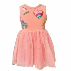 Patched Pink Tutu Dress -Clothing Shop patched pink tutu dress lola the boys 29163573411942