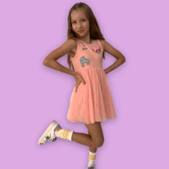 Patched Pink Tutu Dress -Clothing Shop patched pink tutu dress lola the boys 29176978636902