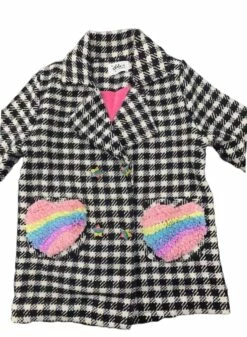 Rainbow Houndstooth Jacket -Clothing Shop rainbow houndstooth jacket lola the boys 29146568818790