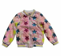 Rainbow Stars Sequin Bomber -Clothing Shop rainbow stars sequin bomber lola the boys 29276880568422