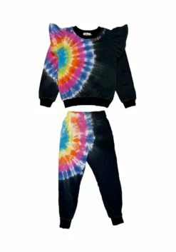 Rainbow Tie Dye Ruffle Set -Clothing Shop rainbow tie dye ruffle set lola the boys 29622545383526