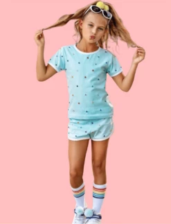 Women’s Baby Blue Rainbow Gem Short Set -Clothing Shop set women s baby blue rainbow gem short set lola the boys 29115952824422