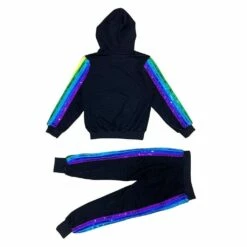 Women's Sequin Rainbow Hoodie Track Set -Clothing Shop set women s sequin rainbow hoodie track set lola the boys 29100545409126