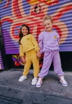 Bright Smiley Fuzzy Set Lavender -Clothing Shop sets bright smiley fuzzy set lavender lola the boys 29686610296934